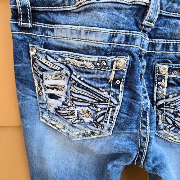 Miss Me Standard Skinny Women's Sz 26 Embellished Pockets Jeans - Picture 11 of 14